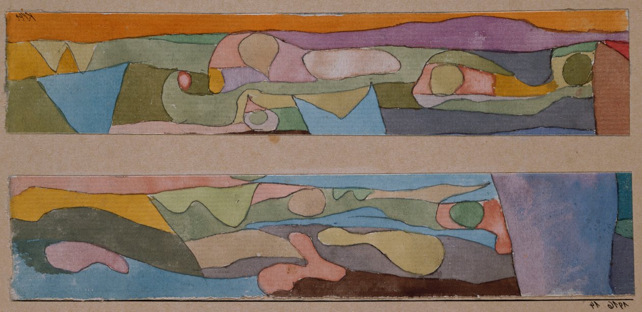 Twee kleine aquarellen door Paul Klee