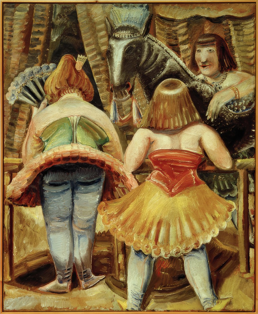 Circuspaard met drie vrouwen door Paul Kleinschmidt