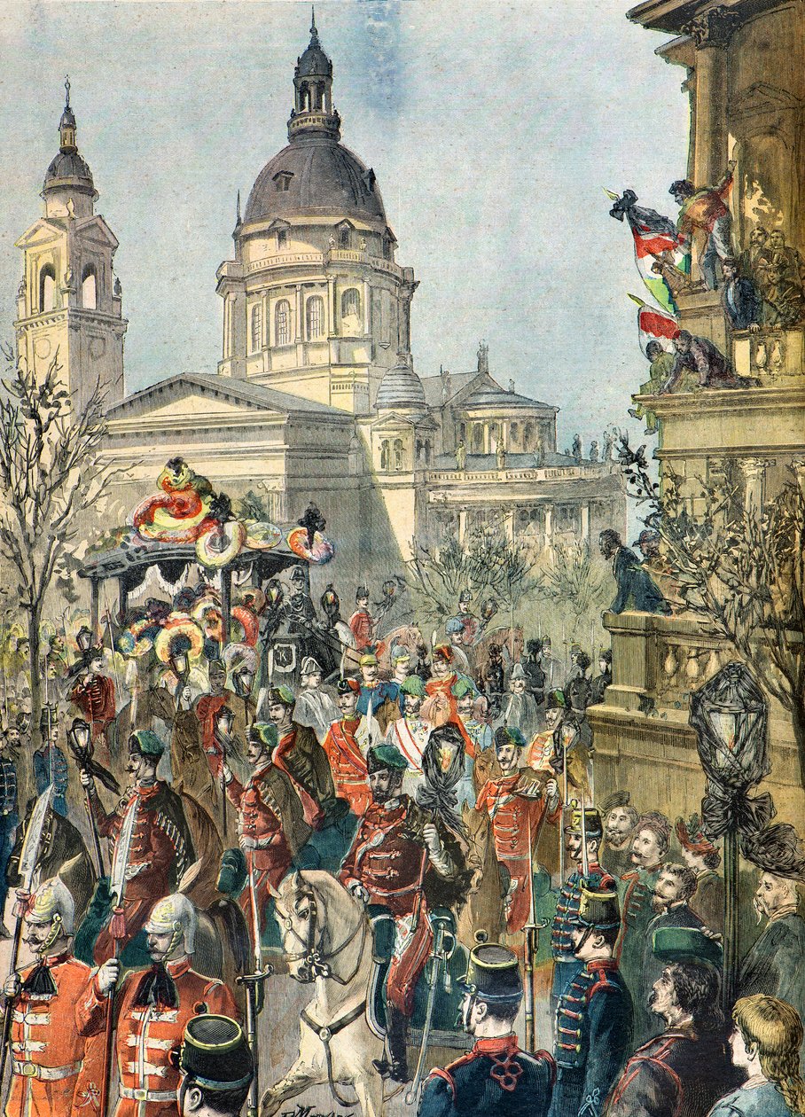 De begrafenis van Lajos Kossuth door Paul Merwart