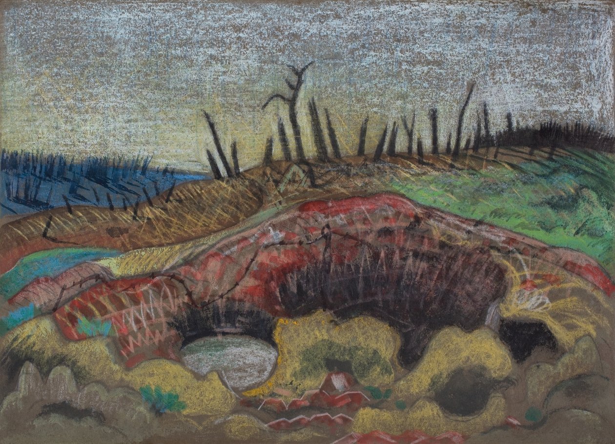 A Farm, Wytschaete door Paul Nash