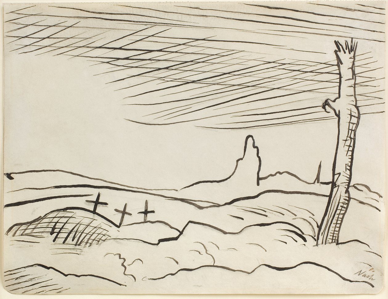 Slagveld door Paul Nash