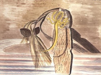 Objecten op het Zand door Paul Nash