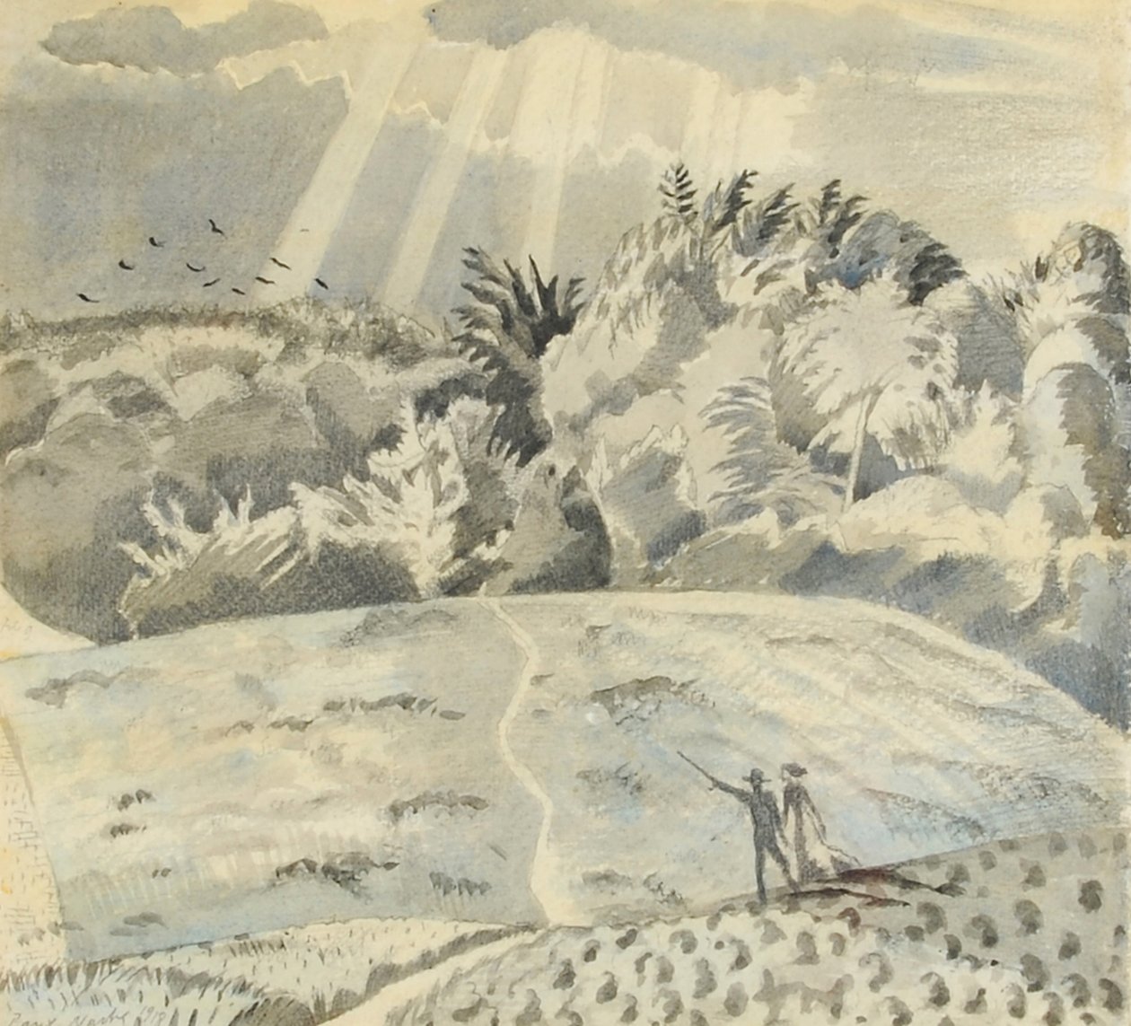Het veldpad door Paul Nash