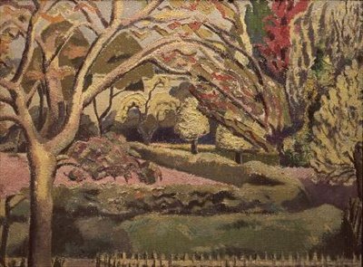 Witte blad boomgaarden door Paul Nash