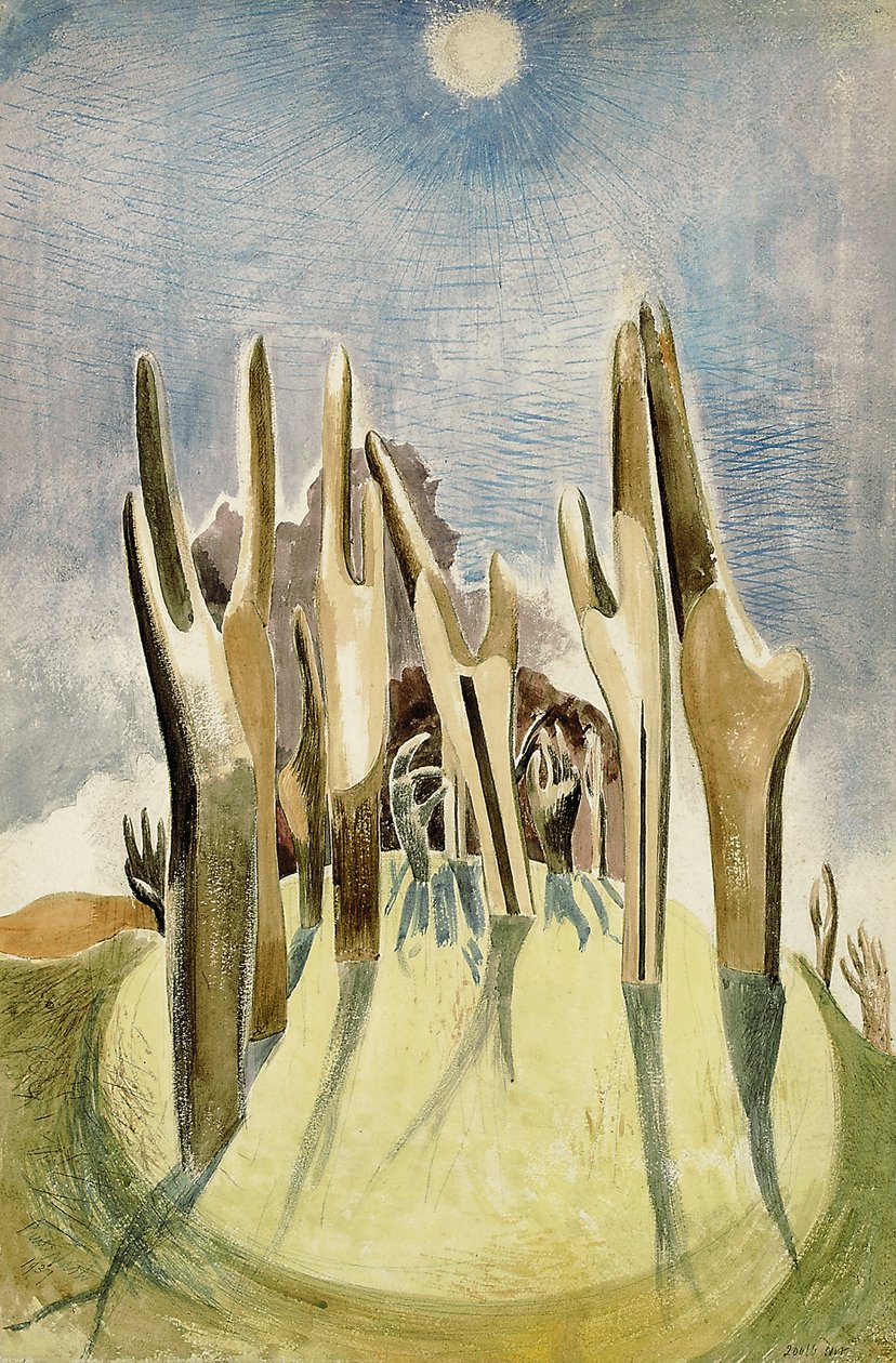 Bos op de Heuvel door Paul Nash