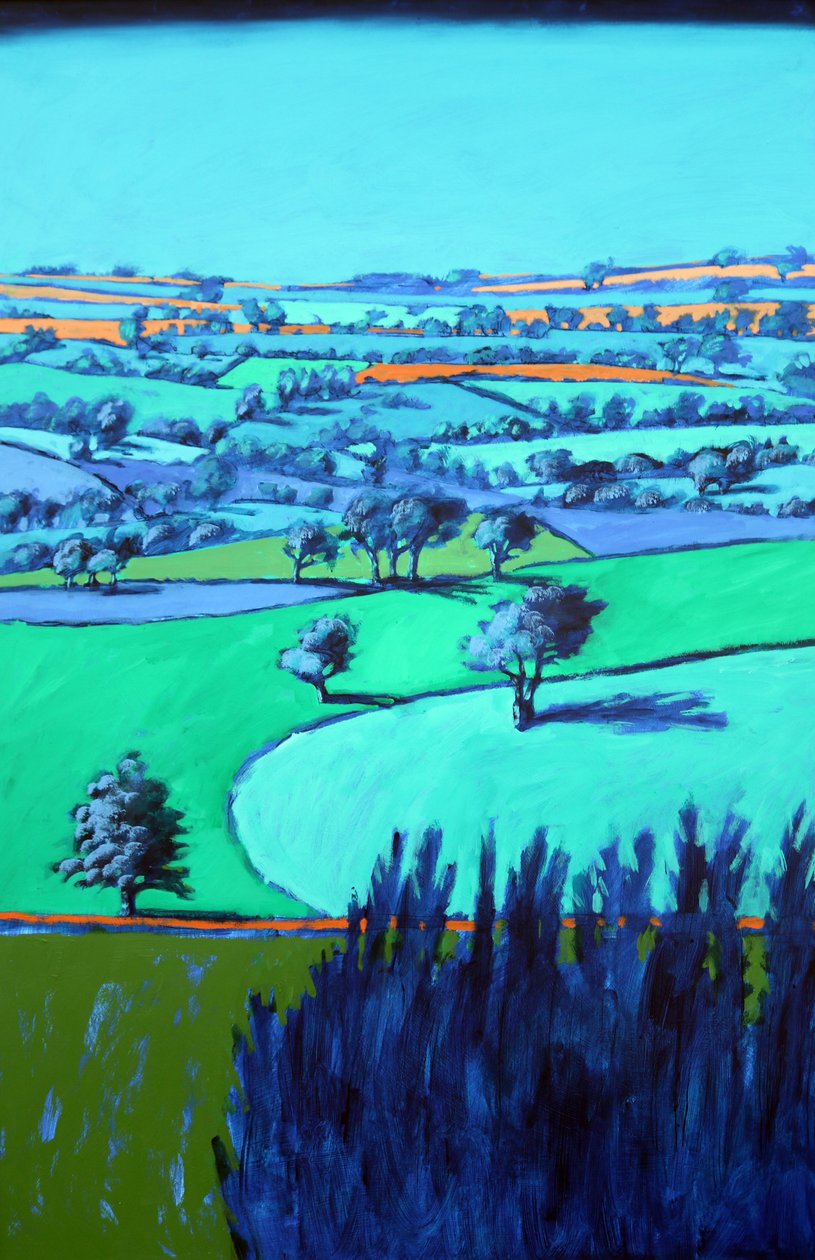 Blauw landschap door Paul Powis