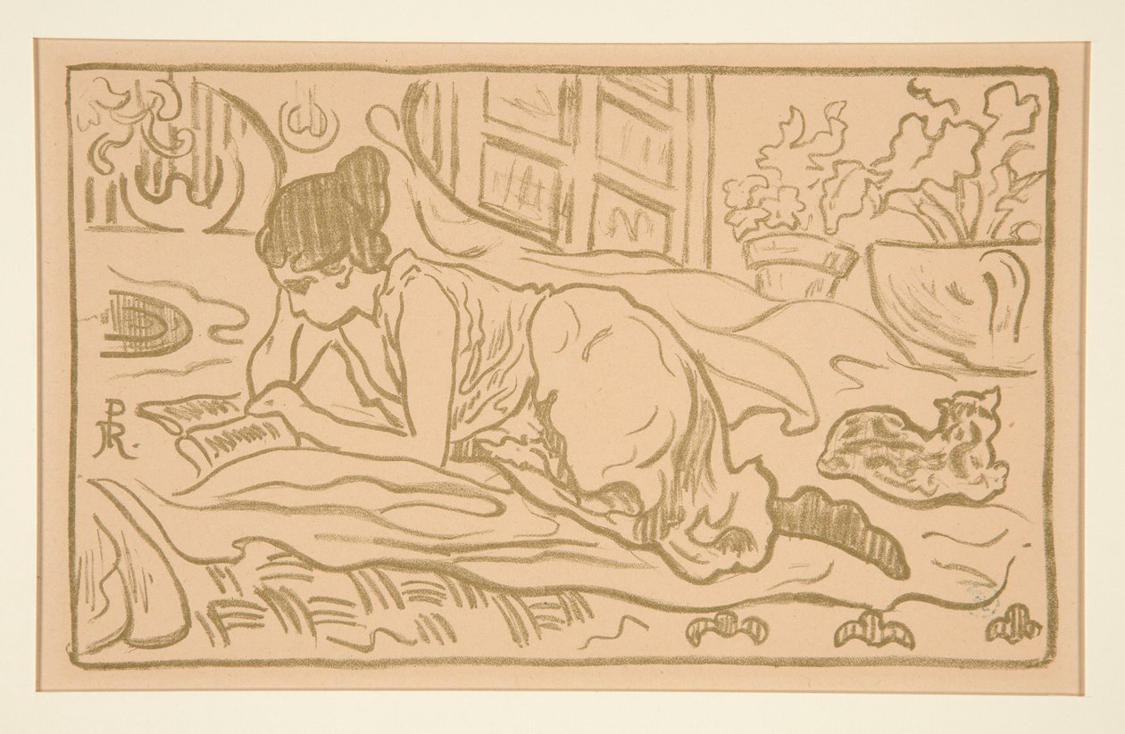 Liggend meisje door Paul Elie Ranson