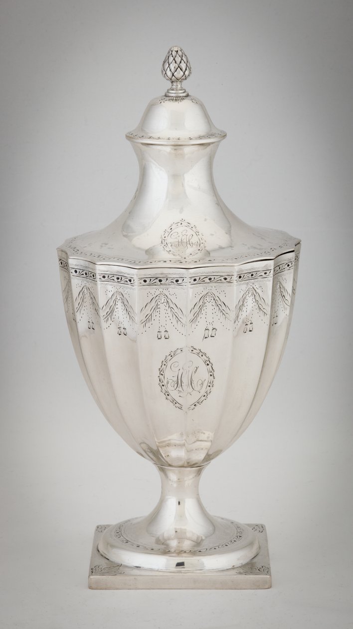 Suikerurn, c.1795 (zilver) door Paul Revere