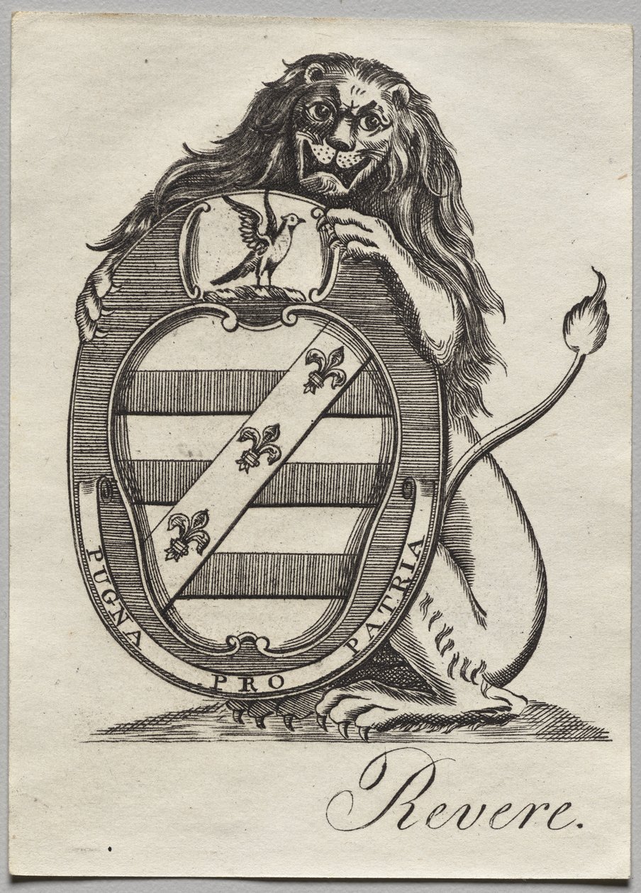 Boekplaat: Wapen door Paul Revere II