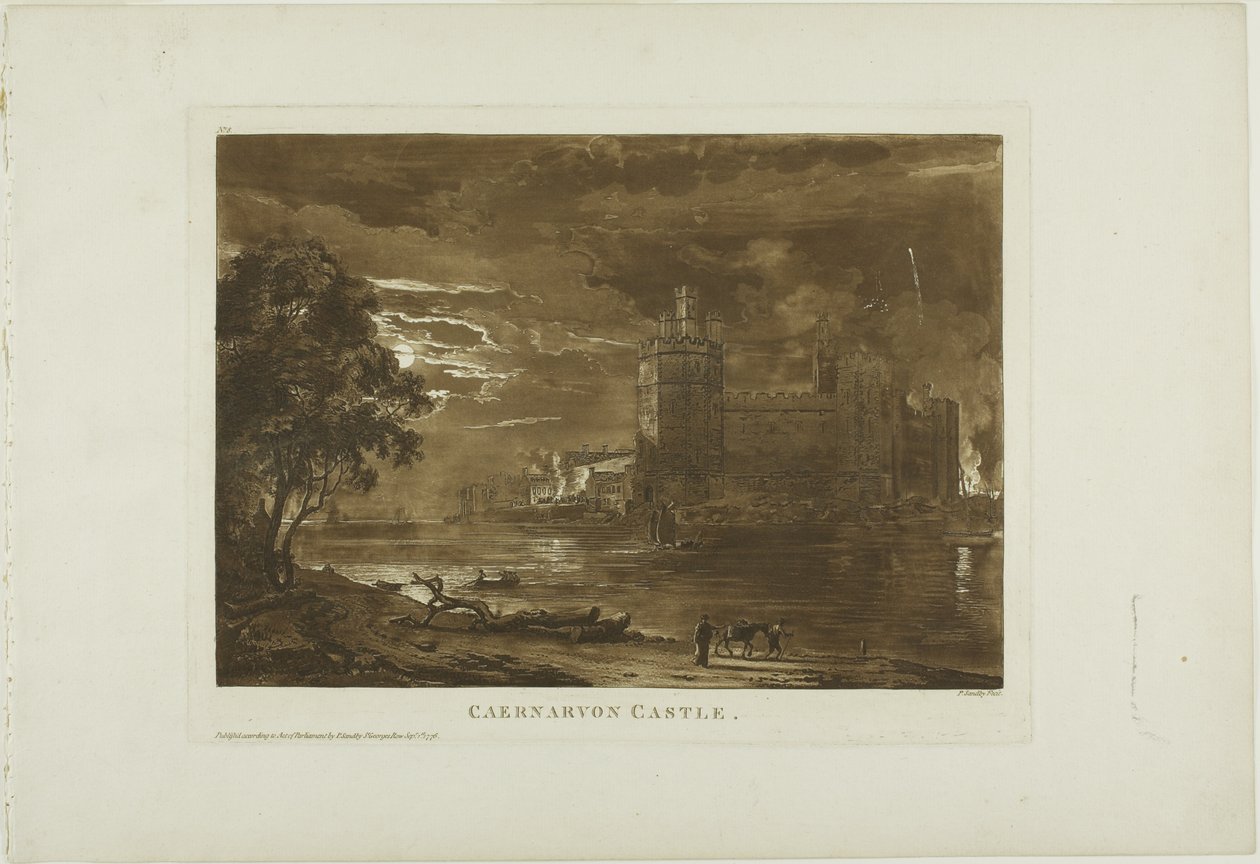 Caernarvon kasteel door Paul Sandby