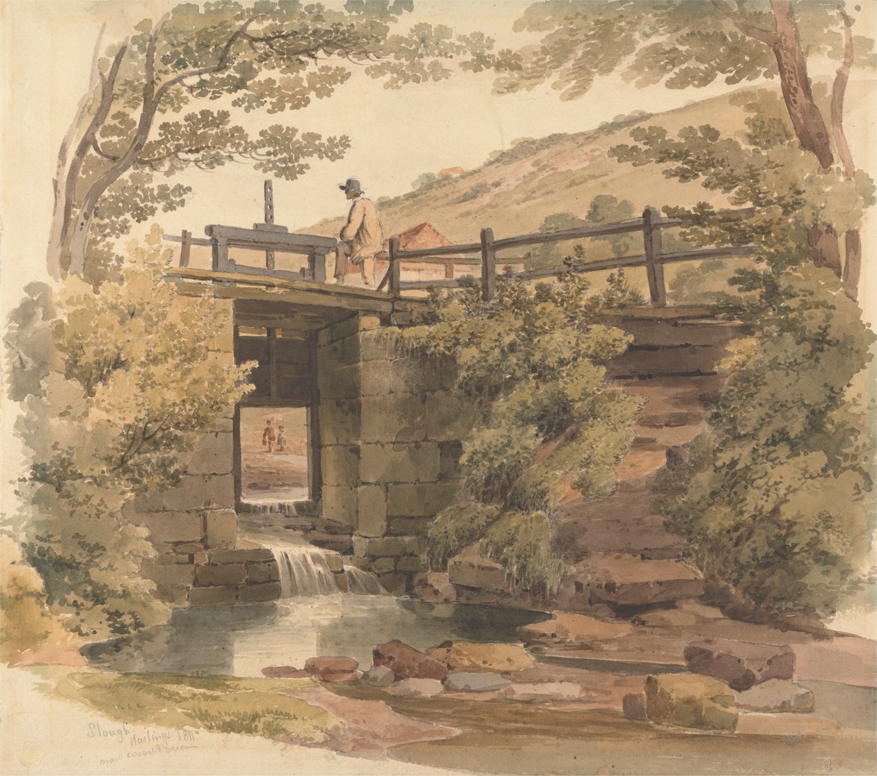De sluis bij Slough door Paul Sandby Munn