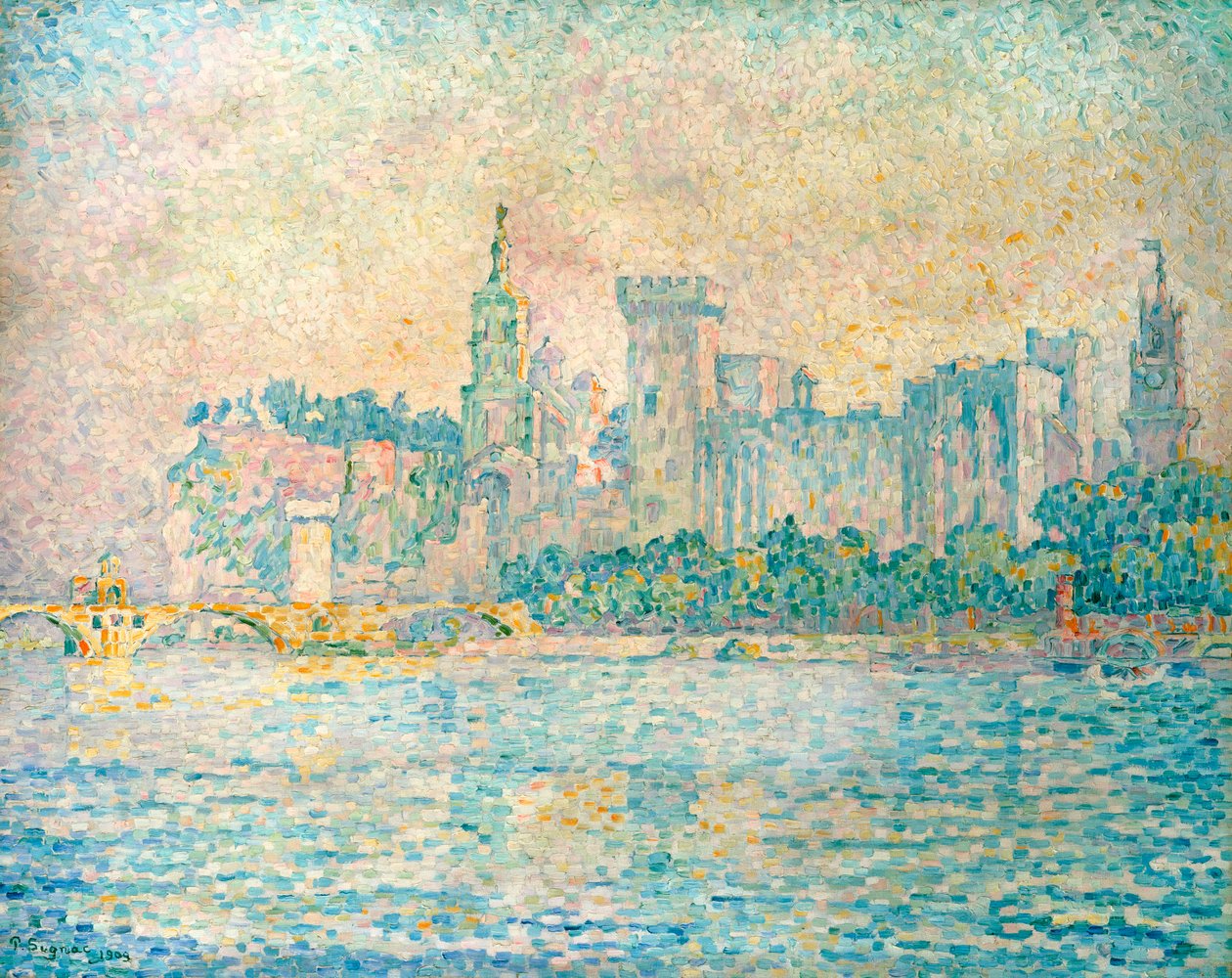 Avignon, ochtend, 1909 door Paul Signac