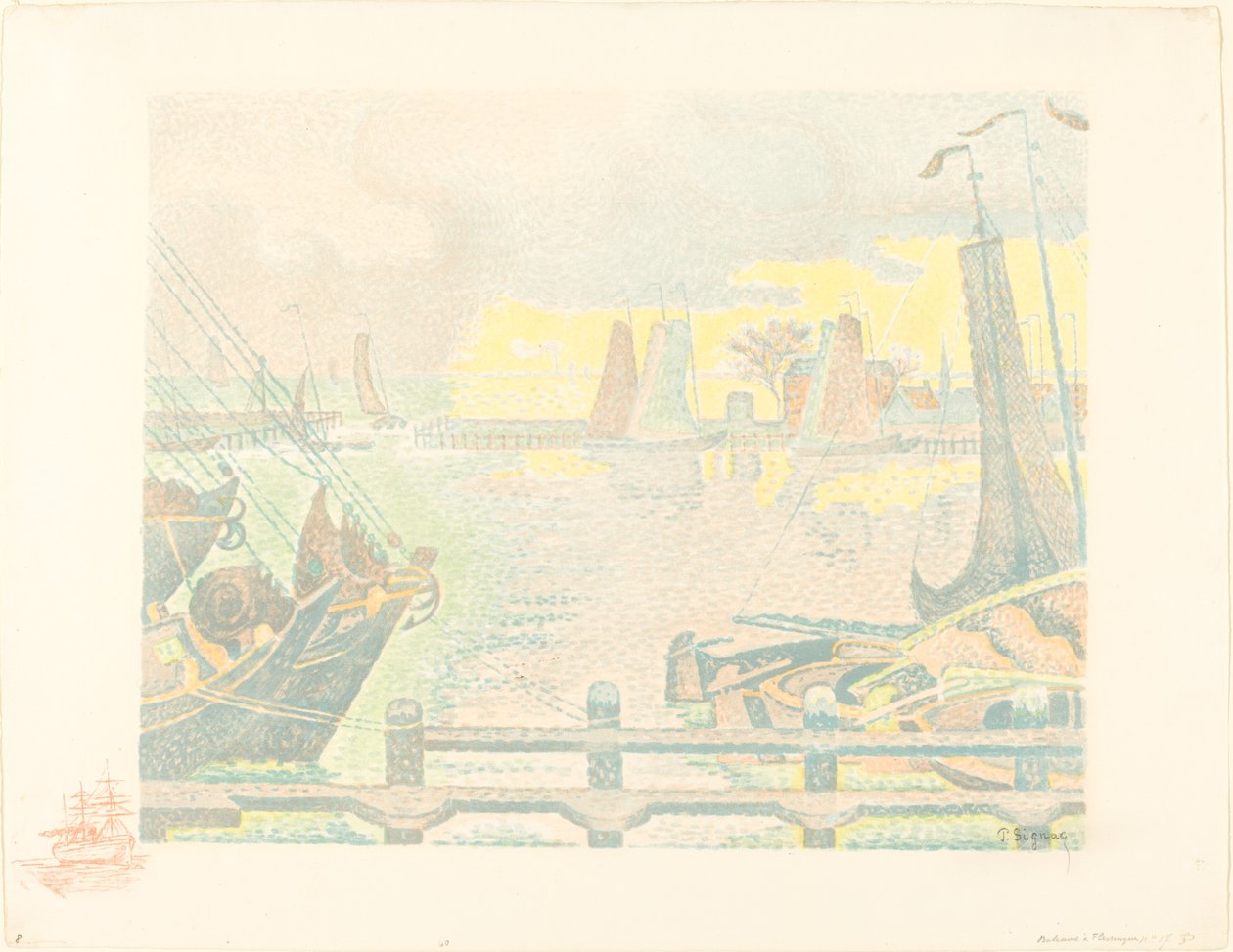 Boten in Vlissingen door Paul Signac