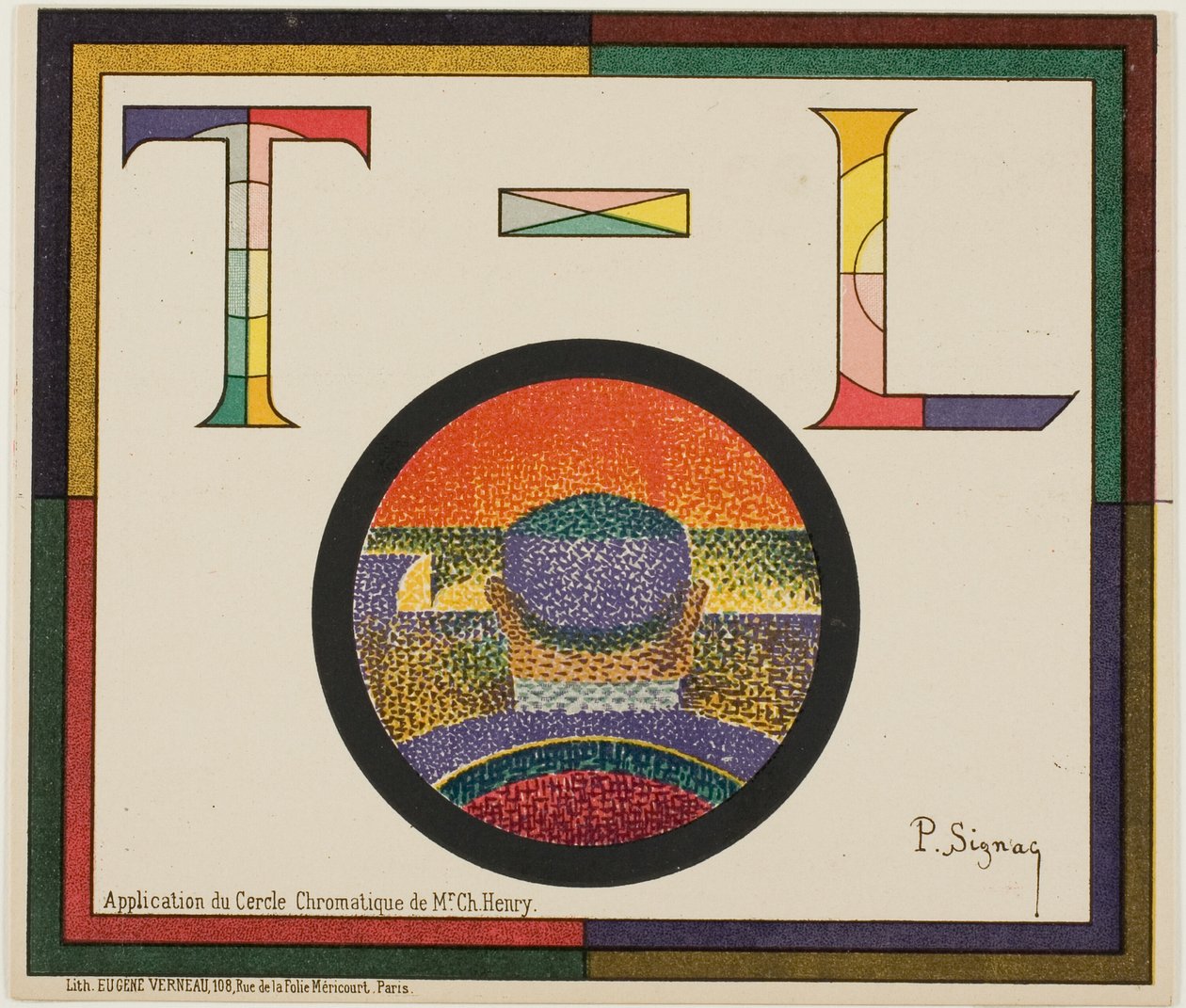 Chromatische cirkel door Paul Signac