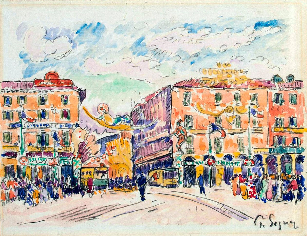Stadsplein, ca. 1925 door Paul Signac