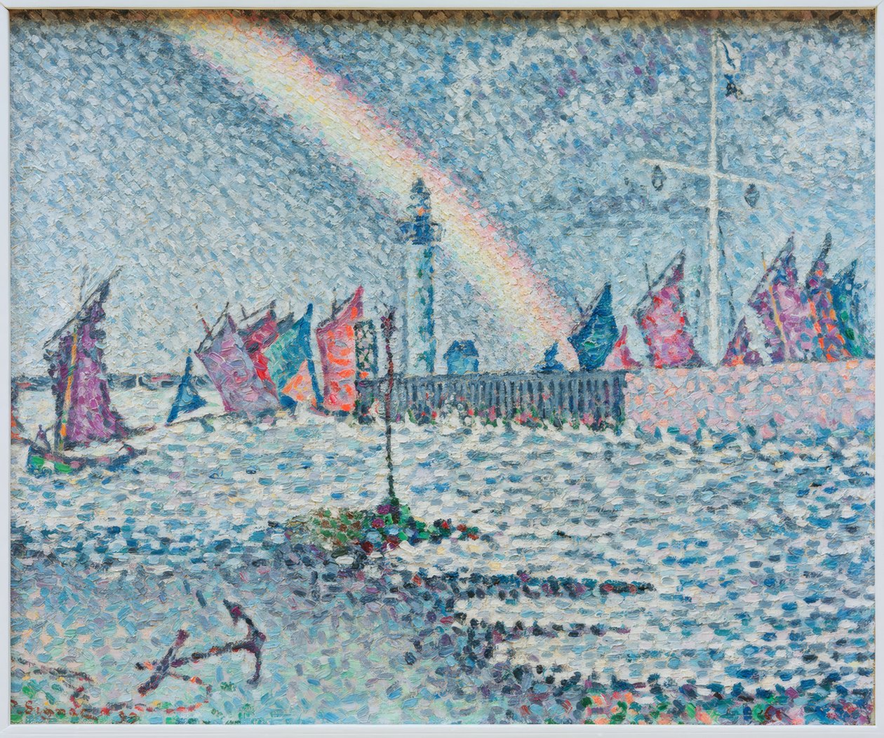 Ingang van de haven van Honfleur door Paul Signac