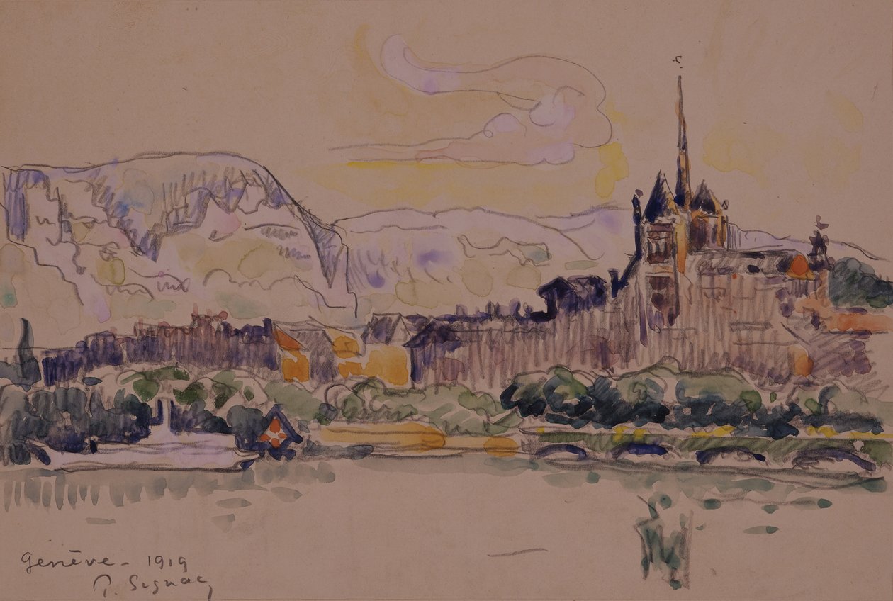 Genève door Paul Signac