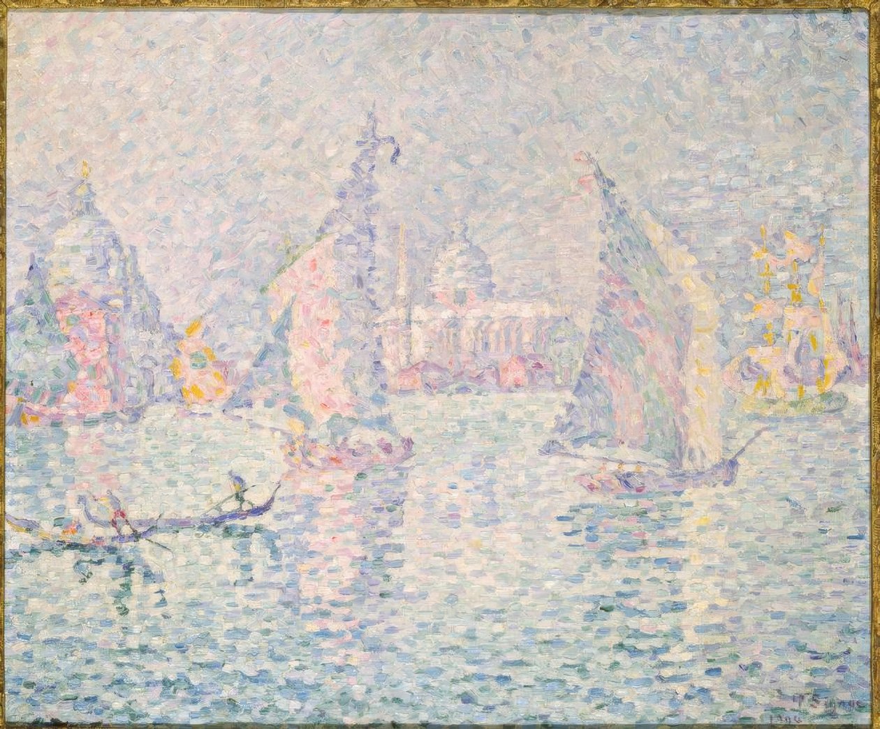 De groene mist, Venetië door Paul Signac