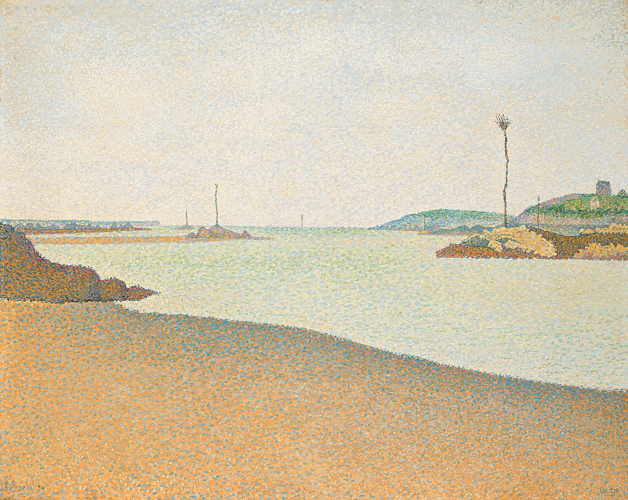 Les Balises, Saint-Briac, 1890 door Paul Signac
