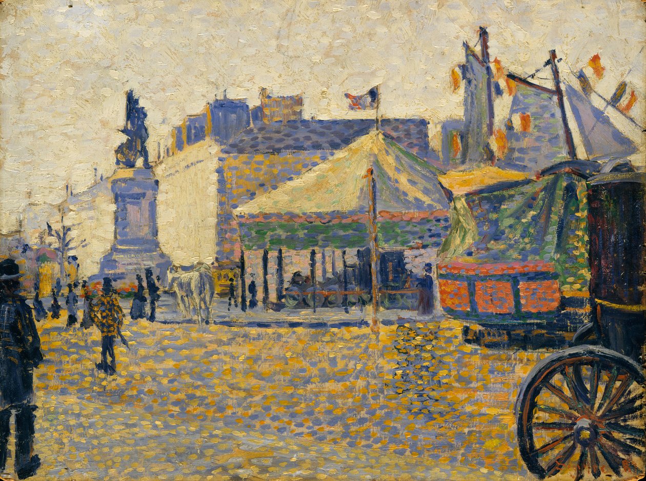 Place de Clichy, 1887 door Paul Signac