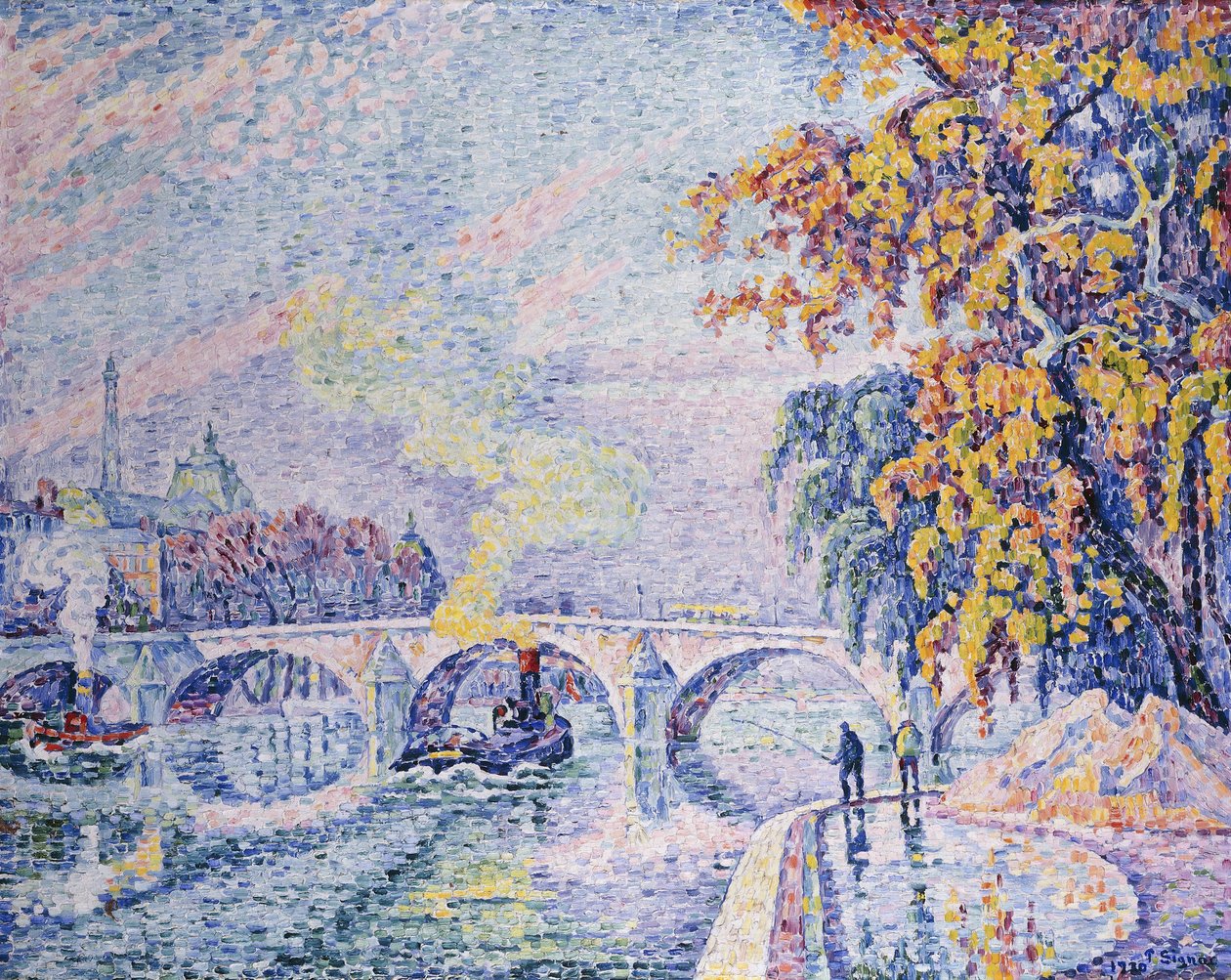 Pont Royal, Herfst door Paul Signac