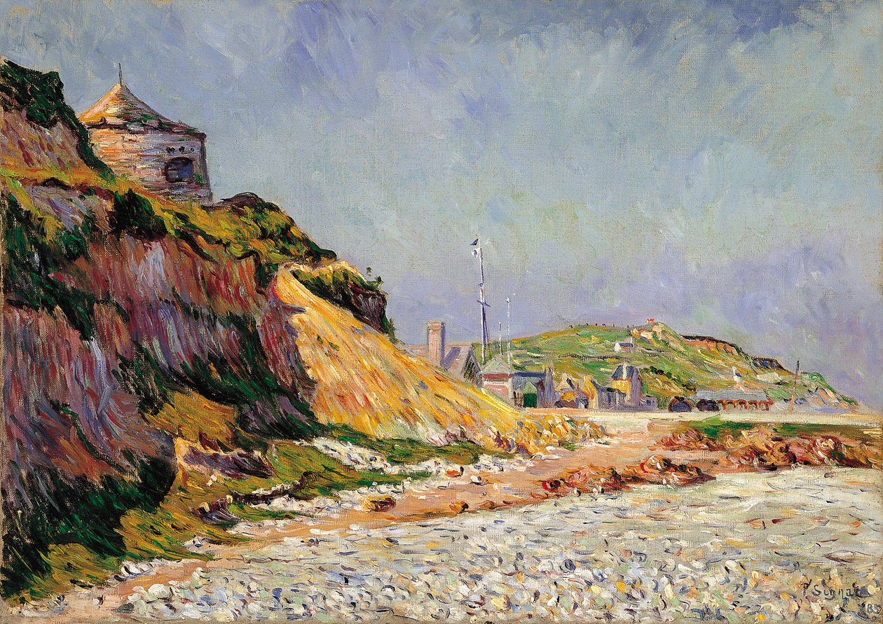 Port-en-Bessin, Het Strand door Paul Signac