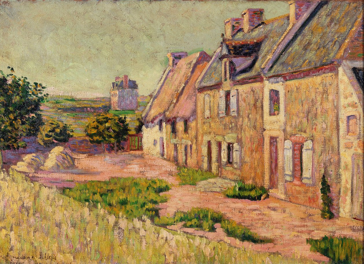 Saint-Briac, binnenplaats bij Ville Hue, 1885 door Paul Signac