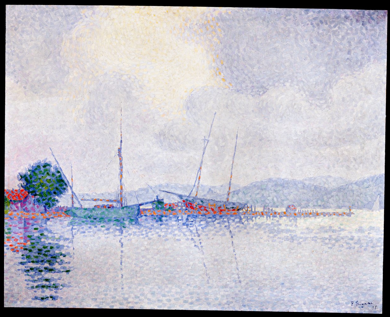 Saint-Tropez, na de Storm, 1895 door Paul Signac