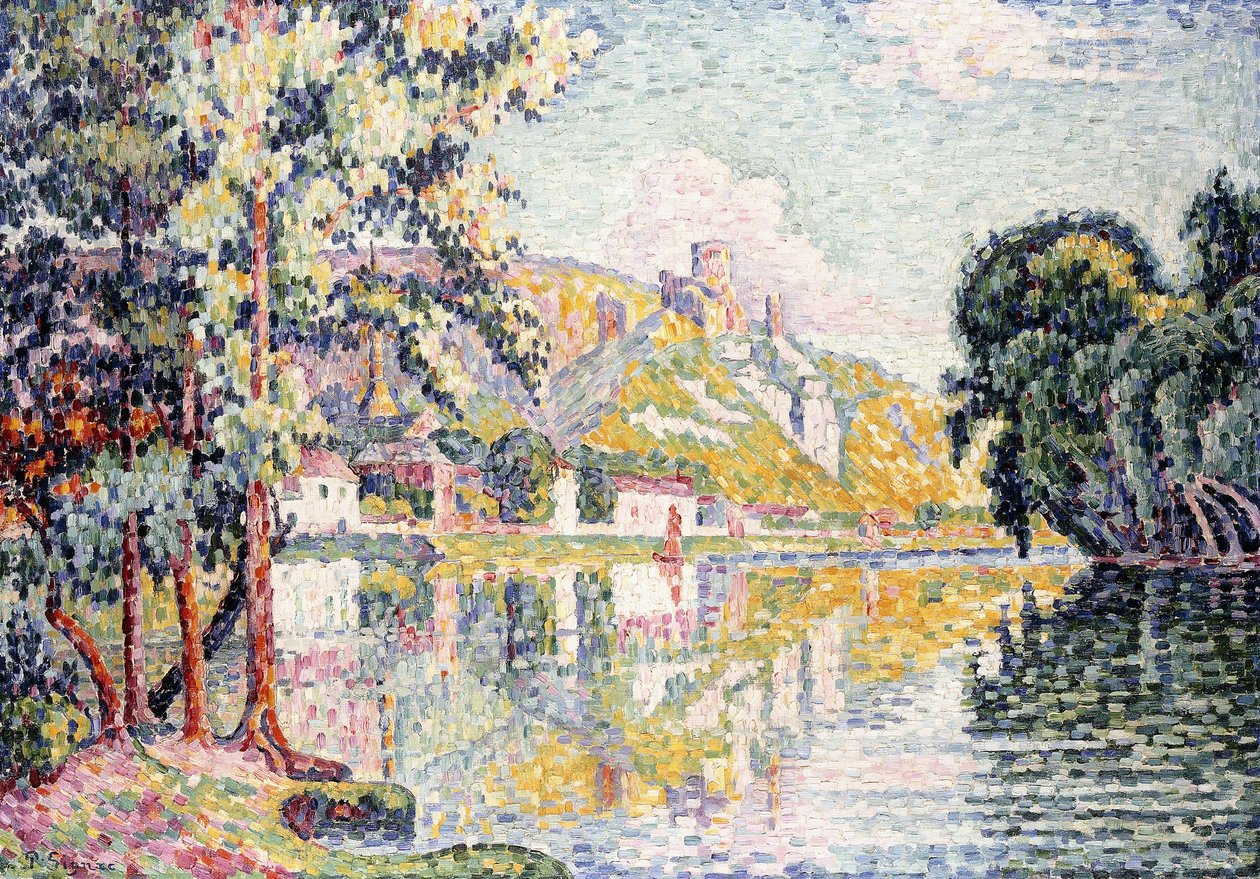 De Andelys, Gaillard Kasteel, 1921 door Paul Signac