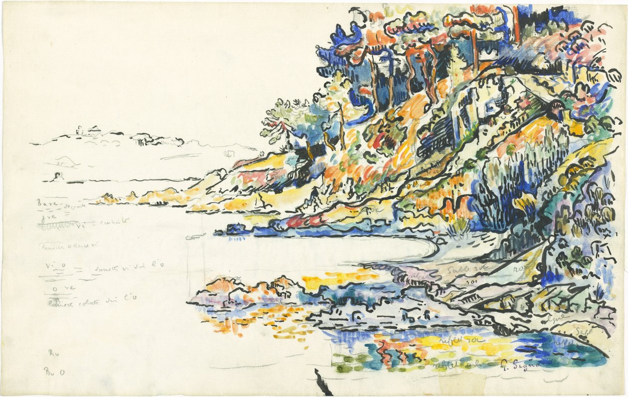 De Calanque bij Saint Tropez door Paul Signac