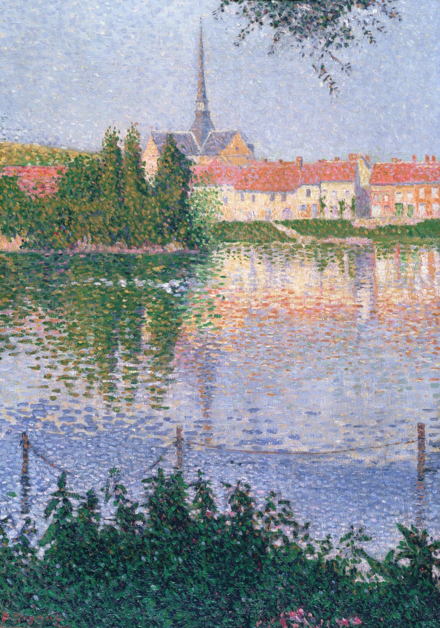 Het eiland bij Lucas nabij Les Andelys door Paul Signac