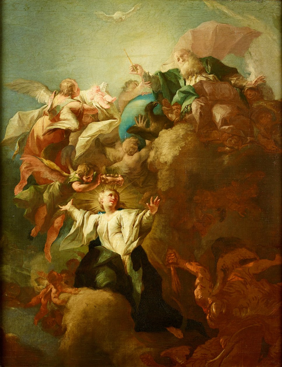 Allegorie op de Onbevlekte Ontvangenis van Maria door Paul Troger