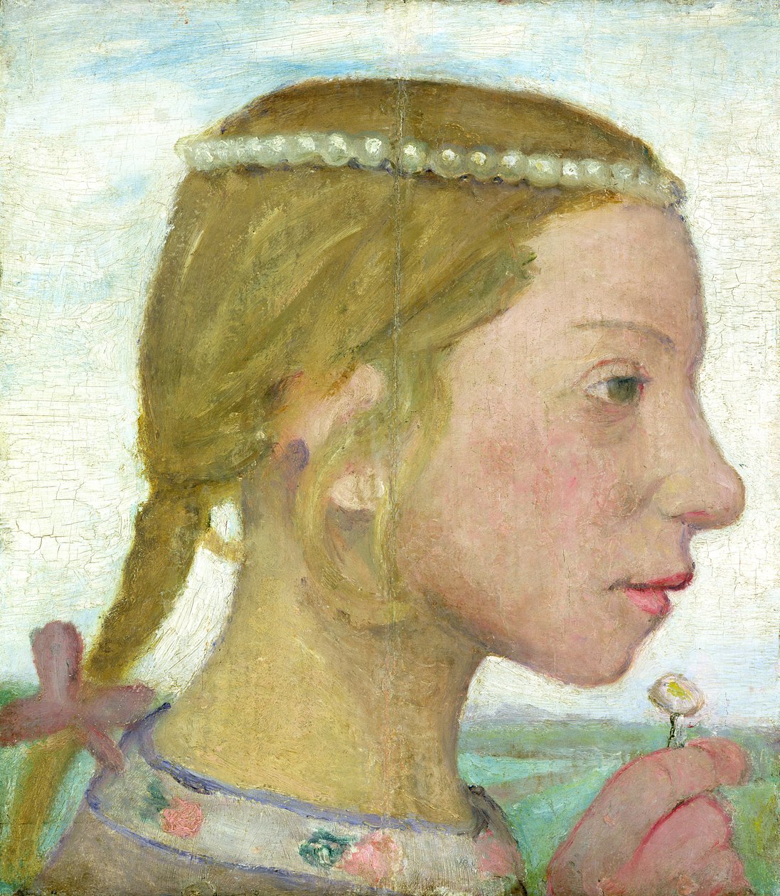 Een jong meisje door Paula Modersohn Becker