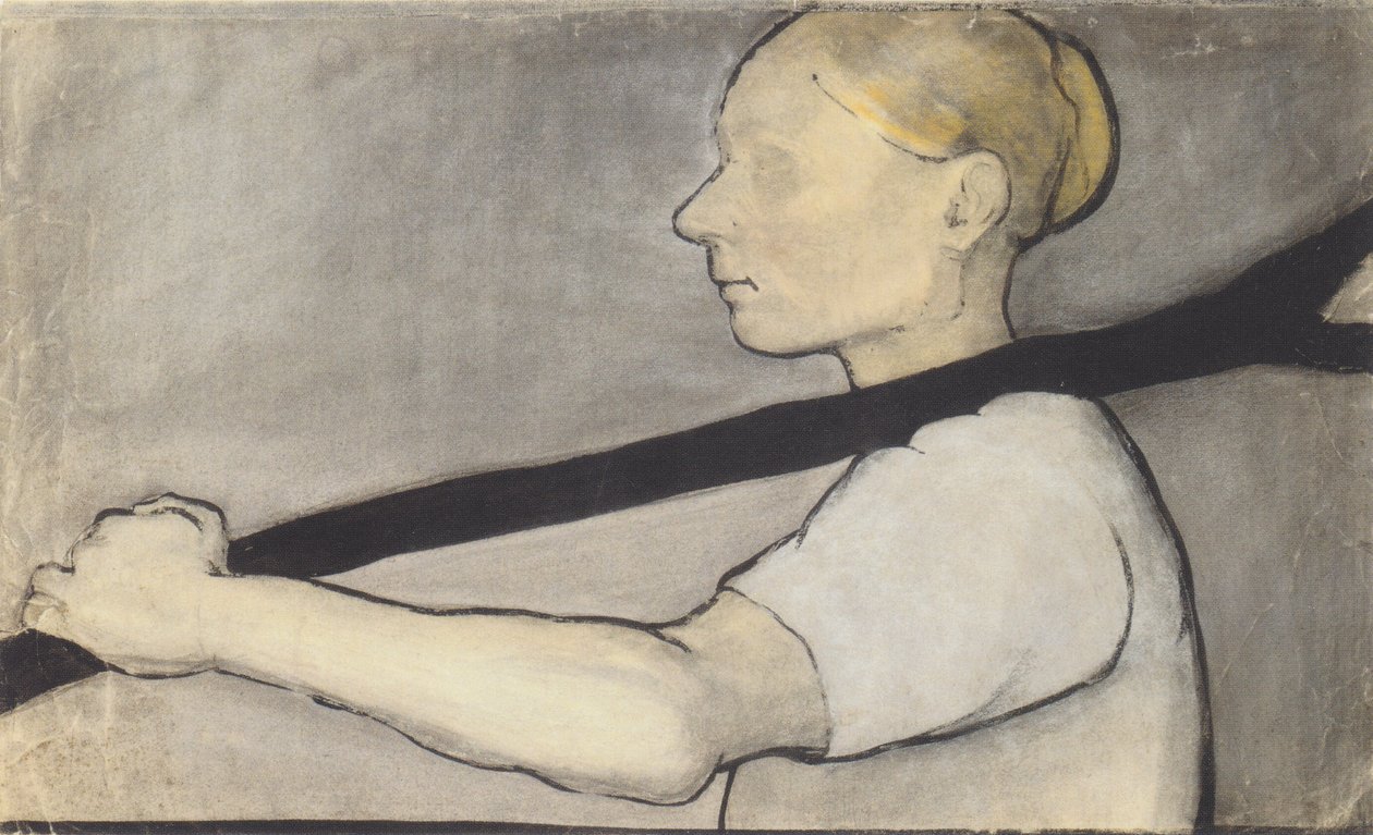 Boerin, een takvork dragend door Paula Modersohn Becker