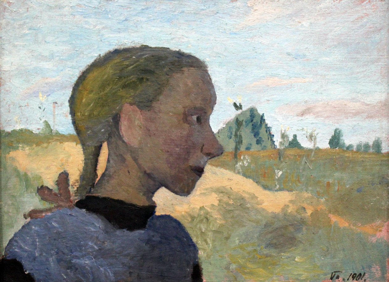 Meisjesportret door Paula Modersohn Becker