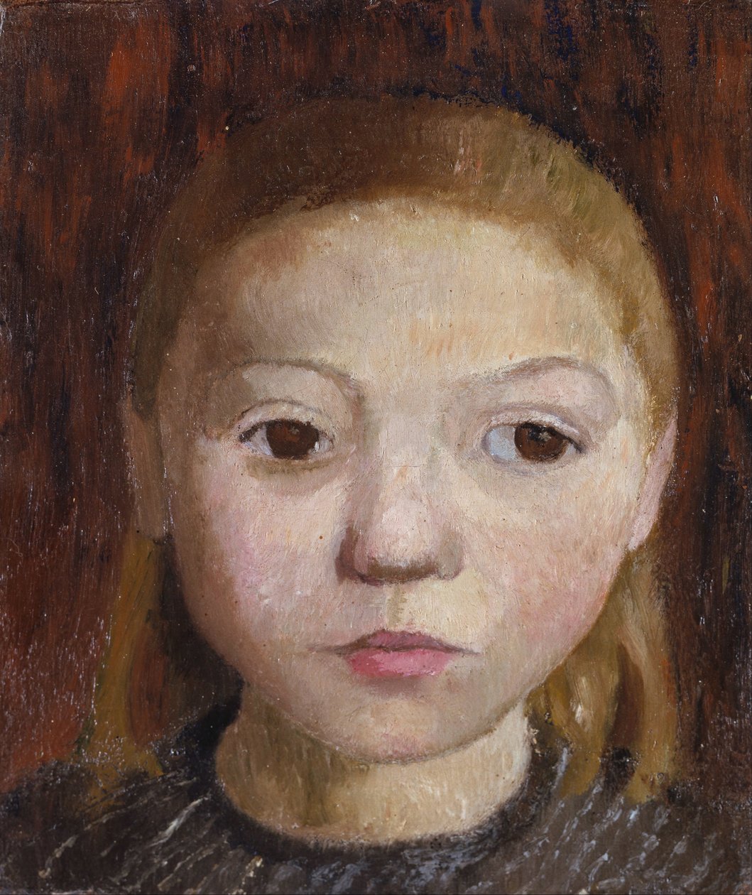 Hoofd van een meisje door Paula Modersohn Becker