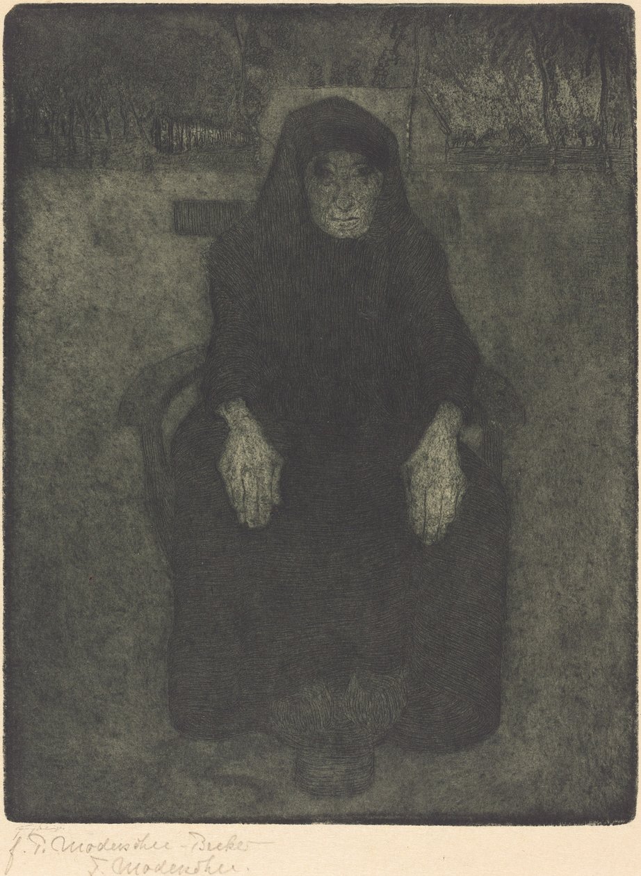 Oude Vrouw door Paula Modersohn Becker