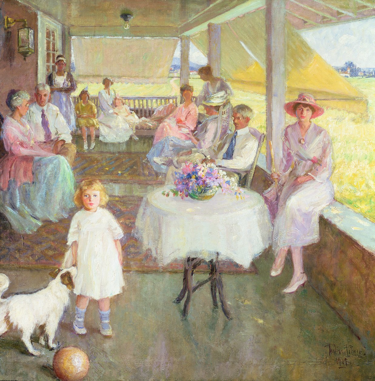 Familiebijeenkomst, 1919 door Pauline Palmer