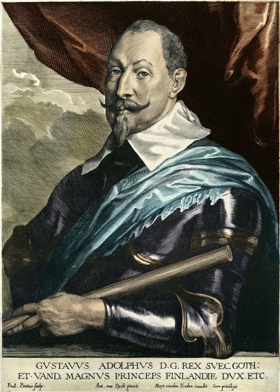 Gustaw II Adolfo Vasa door Paulus Pontius