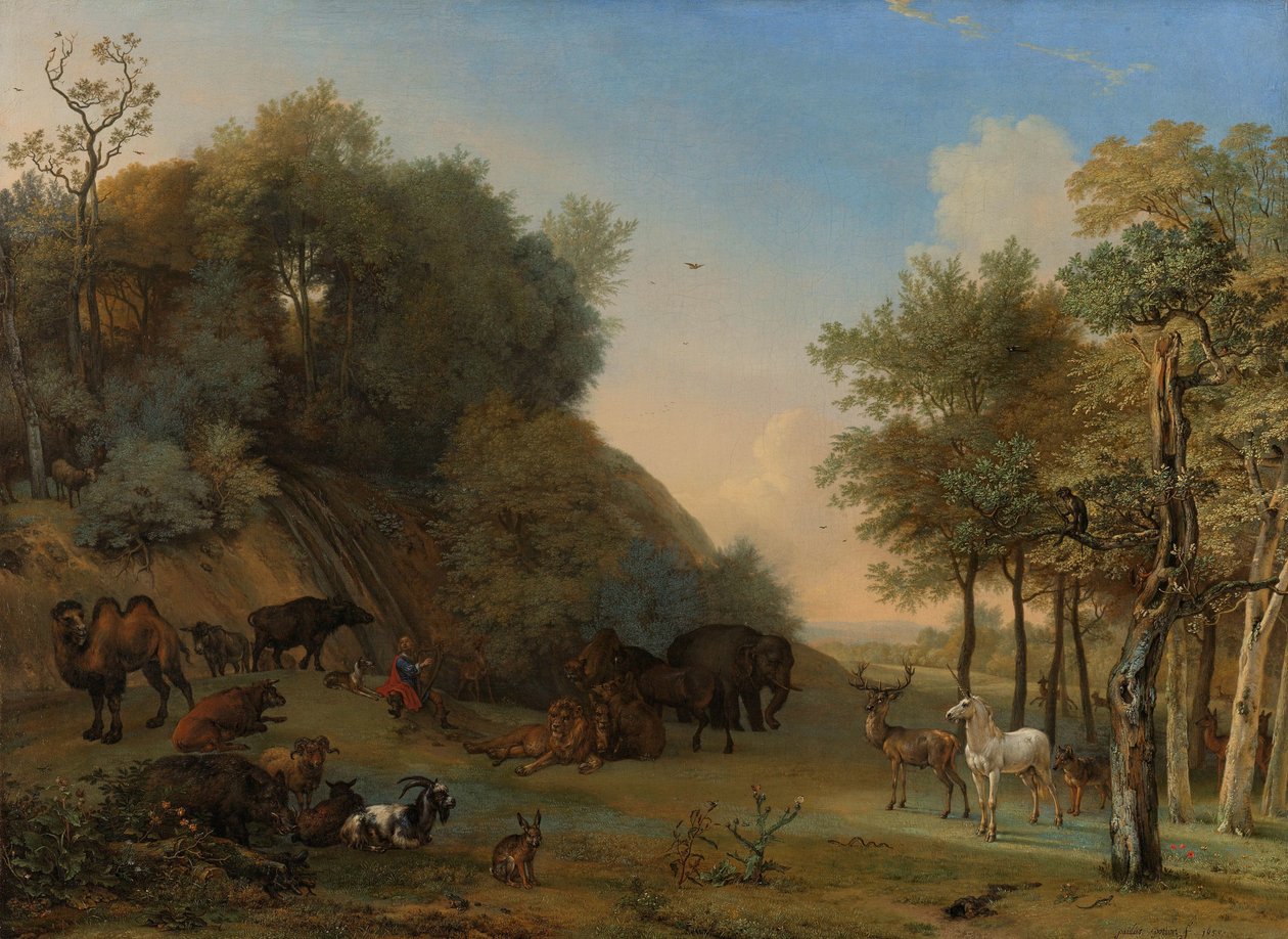 Orpheus en de dieren door Paulus Potter