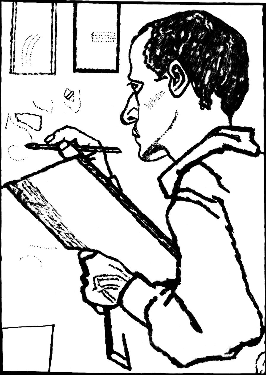 Zelfportret, 1925 door Pawel Nikolajewitsch Filonow