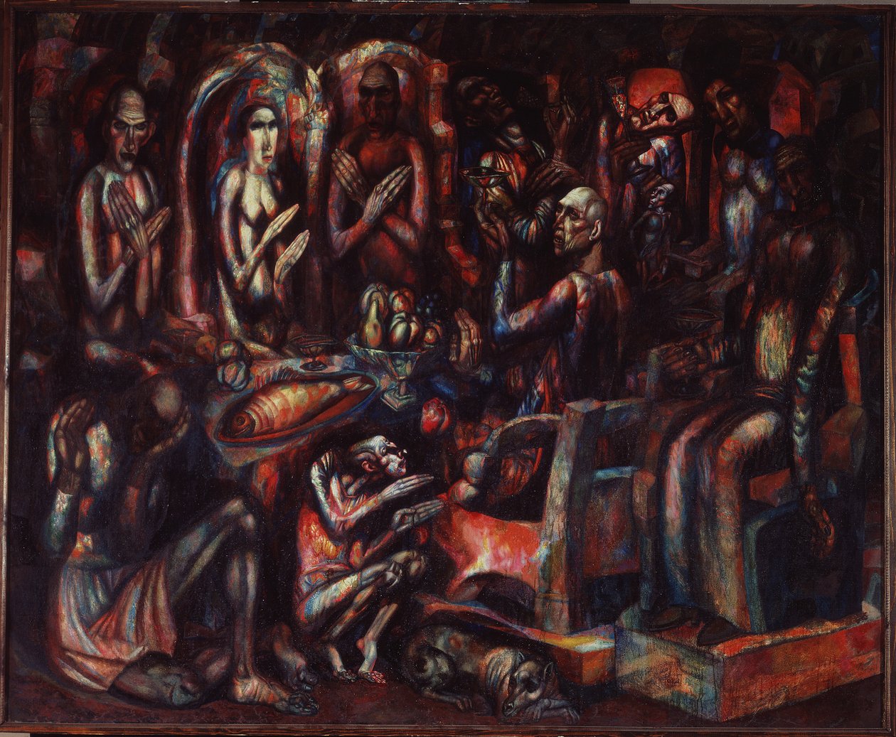Feest van de koningen, 1913 door Pavel Nikolayevich Filonov