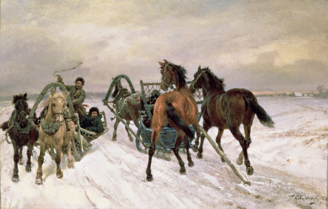 Vergadering, 1876 door Pawel Kowalewsky