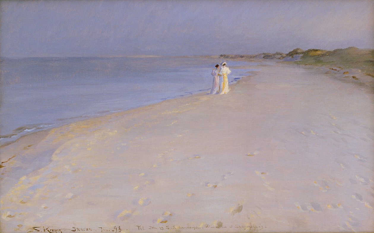 Zomeravond op het Zuidstrand, Skagen, 1893 door Peder Severin Krøyer