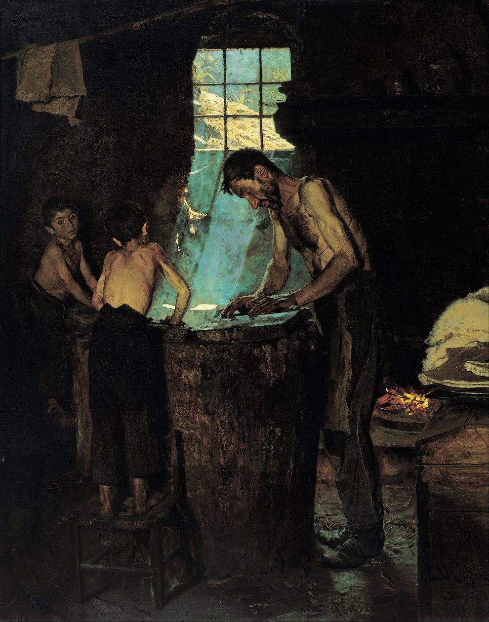 Italiaanse dorpshoedenmakers door Peder Severin Krøyer