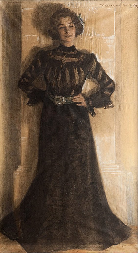 Portret van de vrouw van de kunstenaar: Marie Kroyer door Peder Severin Krøyer