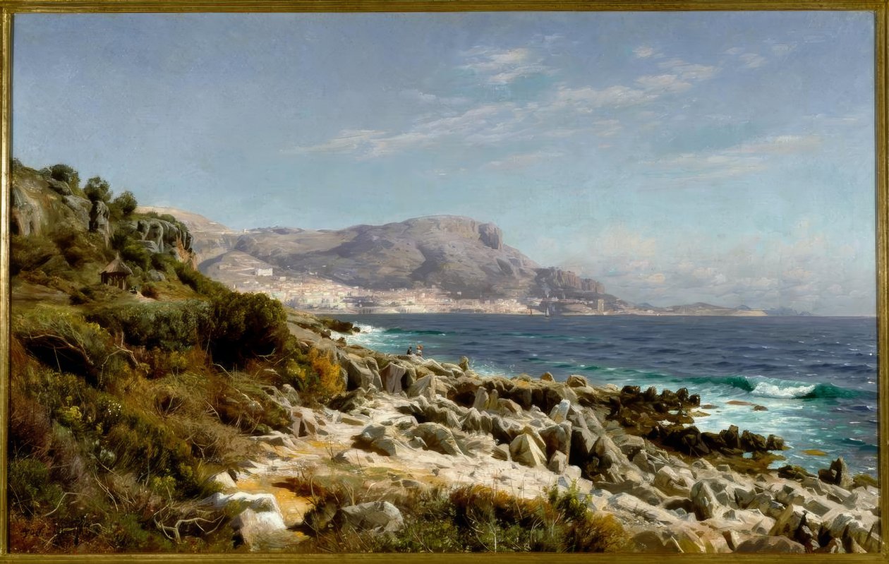 Kust bij Monte Carlo door Peder Monsted