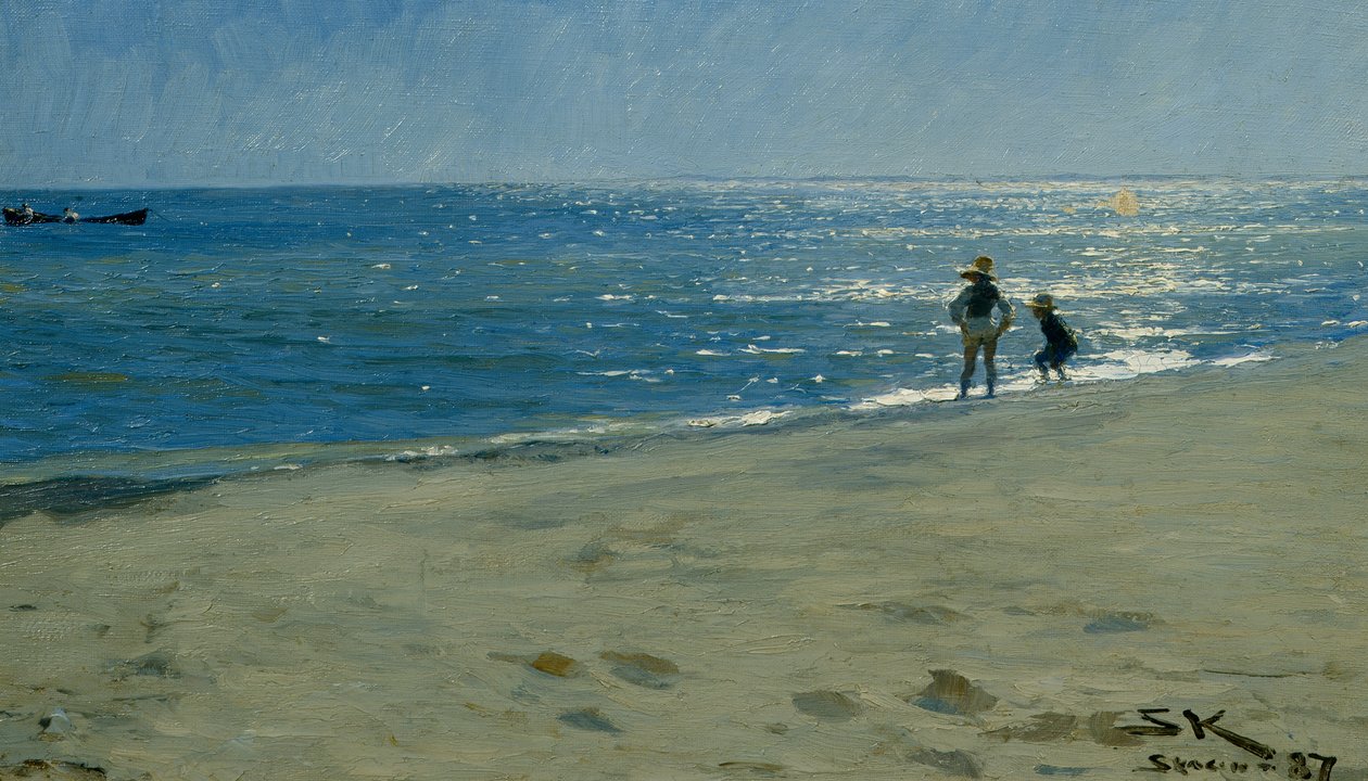 Zon schittert over de zee, Skagen door Peder Severin Krøyer