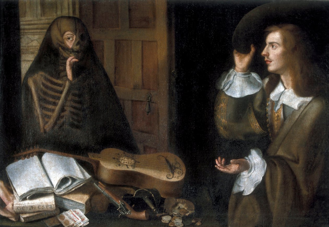 De dood en de ridder door Pedro de Camprobín