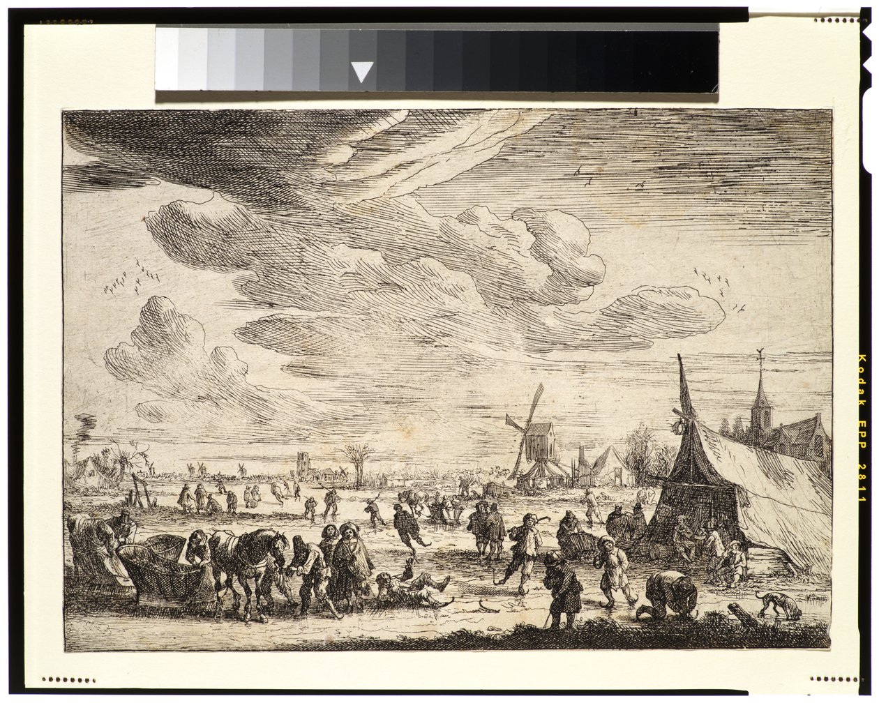 Schaatsers, c.1790 door Pieter Bouts